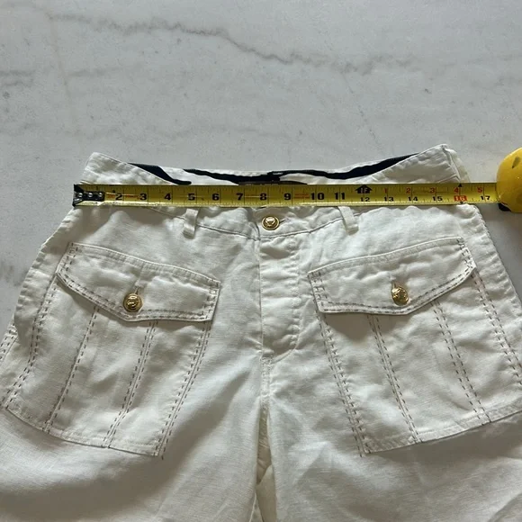 Class Roberto Cavalli Men’s Linen Shorts US Size 32 - Picture 8 of 9